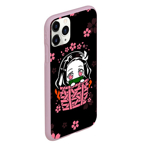 Чехол iPhone 11 Pro матовый KIMETSU NO YAIBA / 3D-Розовый – фото 2