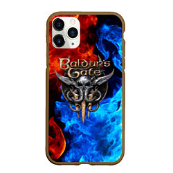 Чехол iPhone 11 Pro матовый BALDURS GATE, цвет: 3D-коричневый