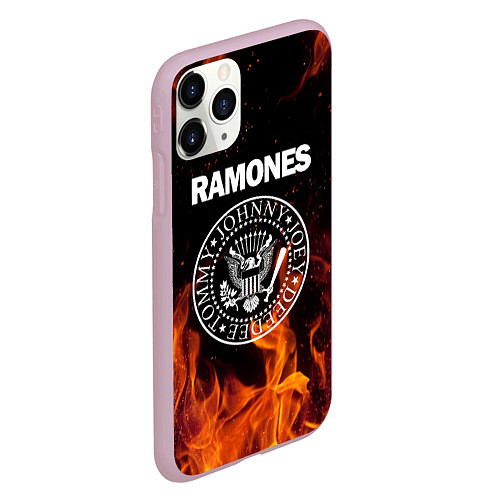 Чехол iPhone 11 Pro матовый Ramones / 3D-Розовый – фото 2