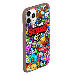 Чехол iPhone 11 Pro матовый BRAWL STARS, цвет: 3D-коричневый — фото 2