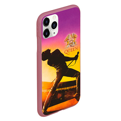 Чехол iPhone 11 Pro матовый Queen / 3D-Малиновый – фото 2