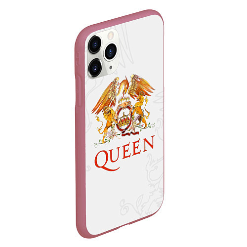 Чехол iPhone 11 Pro матовый Queen / 3D-Малиновый – фото 2