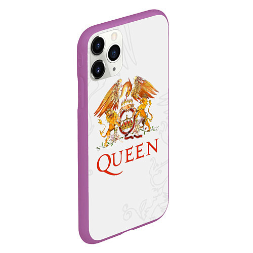 Чехол iPhone 11 Pro матовый Queen / 3D-Фиолетовый – фото 2