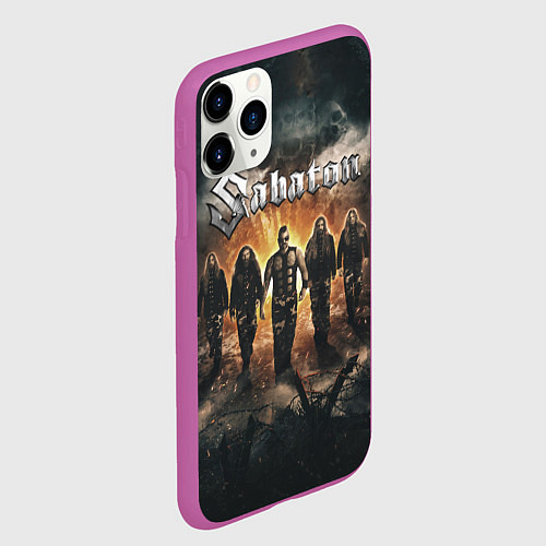 Чехол iPhone 11 Pro матовый Sabaton Band / 3D-Фиолетовый – фото 2