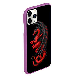 Чехол iPhone 11 Pro матовый Red Dragon, цвет: 3D-фиолетовый — фото 2