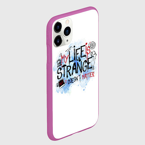 Чехол iPhone 11 Pro матовый LIFE IS STRANGE / 3D-Фиолетовый – фото 2