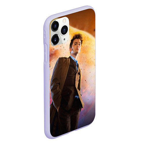 Чехол iPhone 11 Pro матовый DOCTOR WHO / 3D-Светло-сиреневый – фото 2