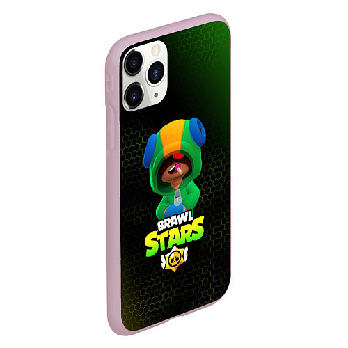 Чехол iPhone 11 Pro матовый BRAWL STARS Leon / 3D-Розовый – фото 2