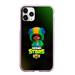 Чехол iPhone 11 Pro матовый BRAWL STARS Leon, цвет: 3D-розовый