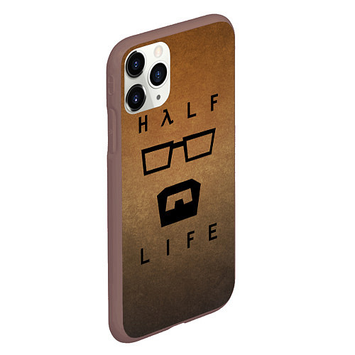 Чехол iPhone 11 Pro матовый HALF-LIFE / 3D-Коричневый – фото 2