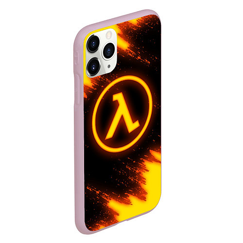 Чехол iPhone 11 Pro матовый HALF-LIFE / 3D-Розовый – фото 2