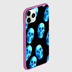 Чехол iPhone 11 Pro матовый Черепа стиль, цвет: 3D-фиолетовый — фото 2