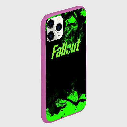 Чехол iPhone 11 Pro матовый FALLOUT / 3D-Фиолетовый – фото 2