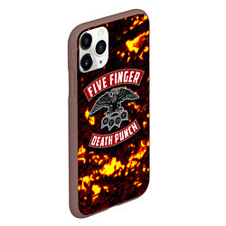 Чехол iPhone 11 Pro матовый Five Finger Death Punch, цвет: 3D-коричневый — фото 2