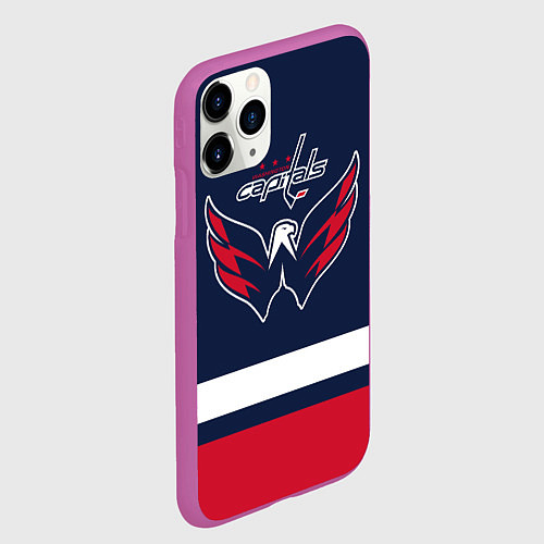 Чехол iPhone 11 Pro матовый Вашингтон Кэпиталз / 3D-Фиолетовый – фото 2