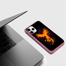 Чехол iPhone 11 Pro матовый Phoenix, цвет: 3D-малиновый — фото 2