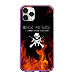 Чехол iPhone 11 Pro матовый IRON MAIDEN, цвет: 3D-фиолетовый