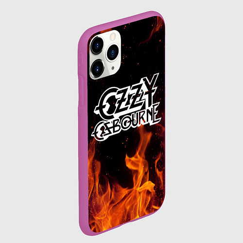 Чехол iPhone 11 Pro матовый Ozzy Osbourne / 3D-Фиолетовый – фото 2
