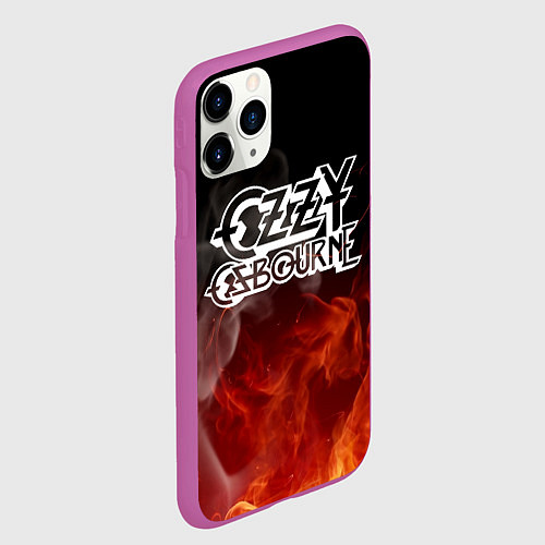 Чехол iPhone 11 Pro матовый Ozzy Osbourne / 3D-Фиолетовый – фото 2