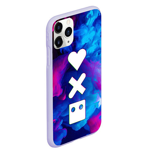 Чехол iPhone 11 Pro матовый LOVE DEATH ROBOTS LDR / 3D-Светло-сиреневый – фото 2