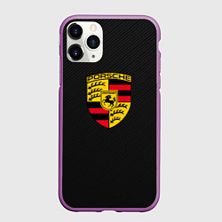 Чехол iPhone 11 Pro матовый PORSCHE, цвет: 3D-фиолетовый