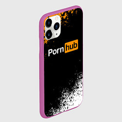 Чехол iPhone 11 Pro матовый PORNHUB, цвет: 3D-фиолетовый — фото 2