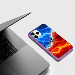 Чехол iPhone 11 Pro матовый CSGO, цвет: 3D-фиолетовый — фото 2