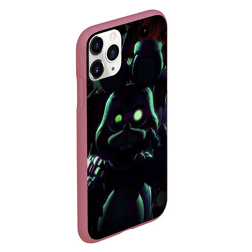 Чехол iPhone 11 Pro матовый Five Nights At Freddy's / 3D-Малиновый – фото 2