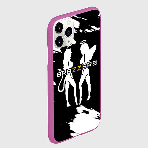 Чехол iPhone 11 Pro матовый Brazzers / 3D-Фиолетовый – фото 2