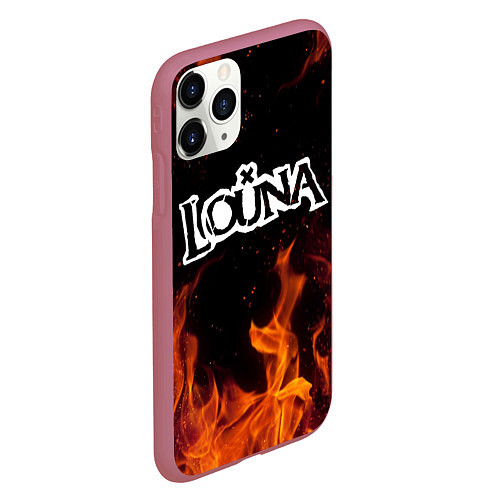 Чехол iPhone 11 Pro матовый Louna / 3D-Малиновый – фото 2