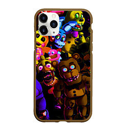 Чехол iPhone 11 Pro матовый Five Nights At Freddy's, цвет: 3D-коричневый