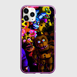 Чехол iPhone 11 Pro матовый Five Nights At Freddy's, цвет: 3D-фиолетовый