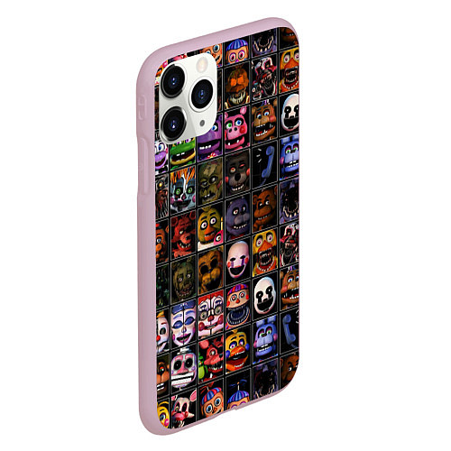 Чехол iPhone 11 Pro матовый Five Nights At Freddy's / 3D-Розовый – фото 2