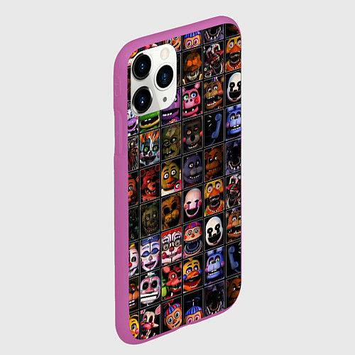 Чехол iPhone 11 Pro матовый Five Nights At Freddy's / 3D-Фиолетовый – фото 2