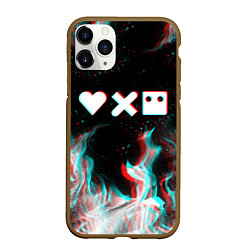 Чехол iPhone 11 Pro матовый LOVE DEATH ROBOTS LDR, цвет: 3D-коричневый