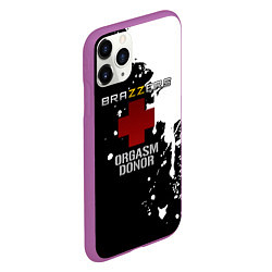 Чехол iPhone 11 Pro матовый Brazzers orgasm donor, цвет: 3D-фиолетовый — фото 2