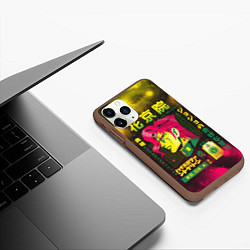 Чехол iPhone 11 Pro матовый Приключения ДжоДжо, цвет: 3D-коричневый — фото 2