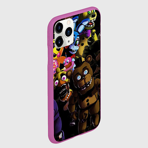 Чехол iPhone 11 Pro матовый Five Nights At Freddy's / 3D-Фиолетовый – фото 2
