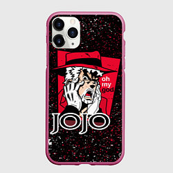 Чехол iPhone 11 Pro матовый JoJo Bizarre Adventure, цвет: 3D-малиновый