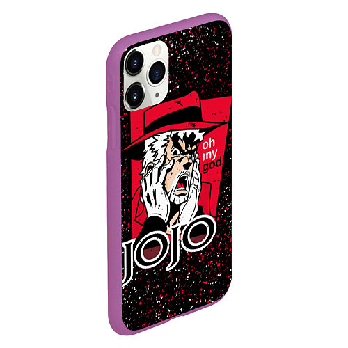 Чехол iPhone 11 Pro матовый JoJo Bizarre Adventure / 3D-Фиолетовый – фото 2