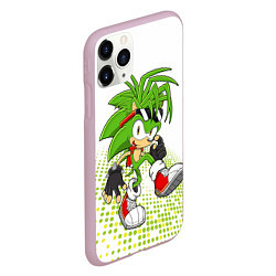 Чехол iPhone 11 Pro матовый Sonic, цвет: 3D-розовый — фото 2