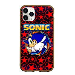 Чехол iPhone 11 Pro матовый Sonic, цвет: 3D-коричневый