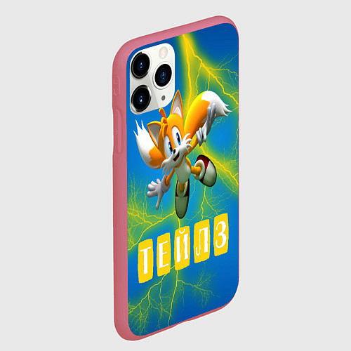 Чехол iPhone 11 Pro матовый Sonic - Майлз Тейлз / 3D-Малиновый – фото 2