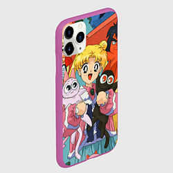 Чехол iPhone 11 Pro матовый СЕЙЛОР МУН, цвет: 3D-фиолетовый — фото 2
