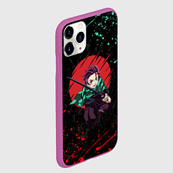 Чехол iPhone 11 Pro матовый KIMETSU NO YAIBA, цвет: 3D-фиолетовый — фото 2