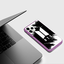 Чехол iPhone 11 Pro матовый BTS, цвет: 3D-фиолетовый — фото 2