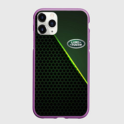 Чехол iPhone 11 Pro матовый Land Rover, цвет: 3D-фиолетовый
