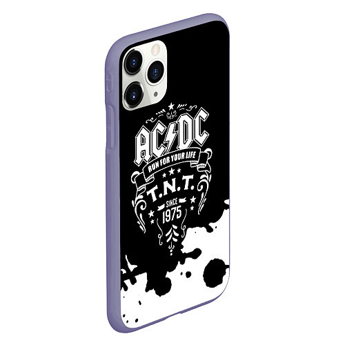 Чехол iPhone 11 Pro матовый ACDC TNT / 3D-Серый – фото 2