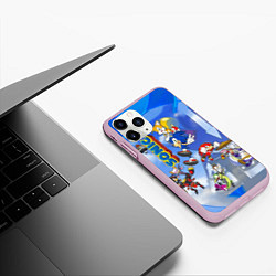 Чехол iPhone 11 Pro матовый Sonic, цвет: 3D-розовый — фото 2