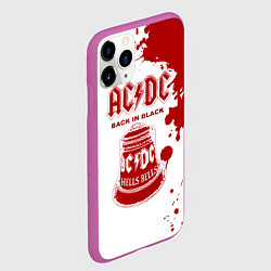 Чехол iPhone 11 Pro матовый ACDC Back in Black, цвет: 3D-фиолетовый — фото 2
